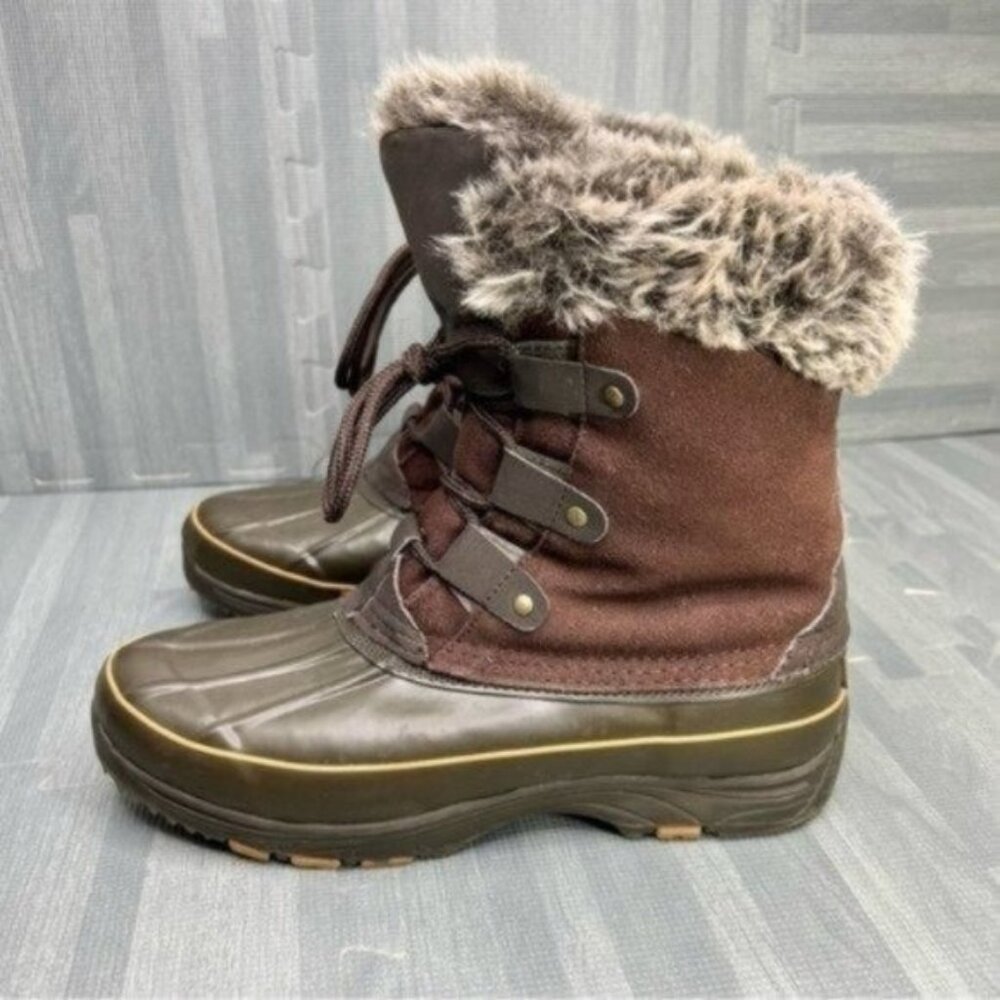 GH Bass Snow Duck Boots Brown Women Size 9